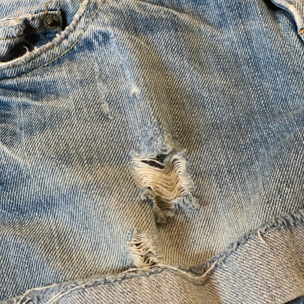 Vtg American Eagle AE Jean Shorts Sz 2 - Picture 8 of 9
